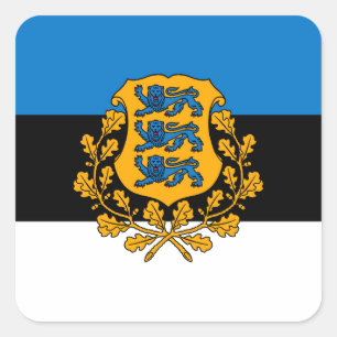 Pegatina Cuadrada Estonia