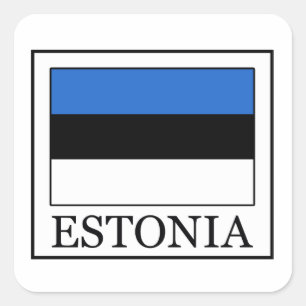 Pegatina Cuadrada Estonia