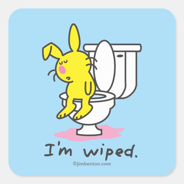 Pegatina Cuadrada Estoy borrado (Anverso)