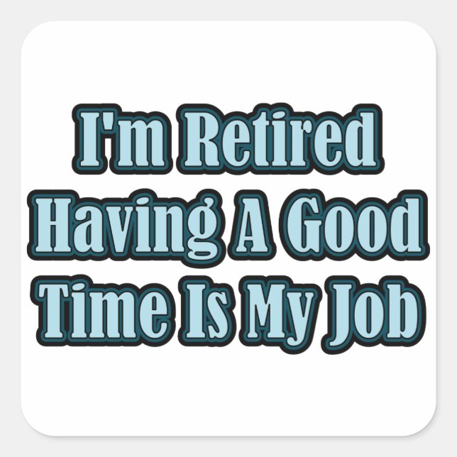 Pegatina Cuadrada Estoy cansado (Anverso)