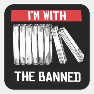 Pegatina Cuadrada Estoy con el prohibido