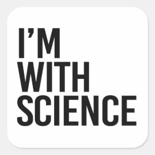 Pegatina Cuadrada Estoy con la ciencia