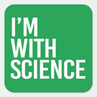 Pegatina Cuadrada Estoy con la ciencia