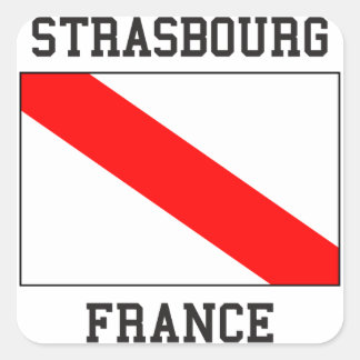 Pegatina Cuadrada Estrasburgo Francia