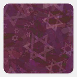 Pegatina Cuadrada Estrella de David