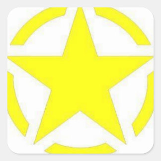 Pegatina Cuadrada estrella del ejército