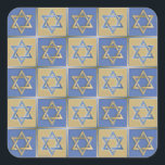 Pegatina Cuadrada Estrella Judaica De David Metalizado Gold Blue<br><div class="desc">Está viendo la colección de diseño de Lee Hiller. Coleccionista,  ropa,  regalos y objetos de colección Lee Hiller Photography o colección de arte digital. Puedes ver su fotografía de la naturaleza en http://HikeOurPlanet.com/ y seguir su blog de senderismo dentro del Parque Nacional de Hot Springs.</div>