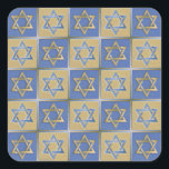 Pegatina Cuadrada Estrella Judaica De David Metalizado Gold Blue<br><div class="desc">Está viendo la colección de diseño de Lee Hiller. Coleccionista,  ropa,  regalos y objetos de colección Lee Hiller Photography o colección de arte digital. Puedes ver su fotografía de la naturaleza en http://HikeOurPlanet.com/ y seguir su blog de senderismo dentro del Parque Nacional de Hot Springs.</div>