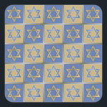 Pegatina Cuadrada Estrella Judaica De David Metalizado Gold Blue<br><div class="desc">Está viendo la colección de diseño de Lee Hiller. Coleccionista,  ropa,  regalos y objetos de colección Lee Hiller Photography o colección de arte digital. Puedes ver su fotografía de la naturaleza en http://HikeOurPlanet.com/ y seguir su blog de senderismo dentro del Parque Nacional de Hot Springs.</div>