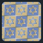 Pegatina Cuadrada Estrella Judaica De David Metalizado Gold Blue<br><div class="desc">Está viendo la colección de diseño de Lee Hiller. Coleccionista,  ropa,  regalos y objetos de colección Lee Hiller Photography o colección de arte digital. Puedes ver su fotografía de la naturaleza en http://HikeOurPlanet.com/ y seguir su blog de senderismo dentro del Parque Nacional de Hot Springs.</div>