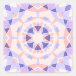 Pegatina Cuadrada Estrella mágica de cumpleaños de Chica púrpura bon