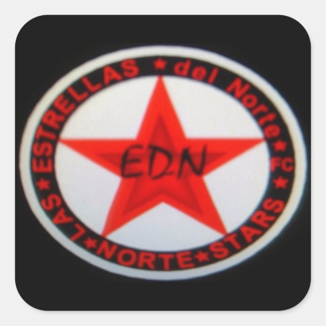 Pegatina Cuadrada estrellas de norte (Anverso)