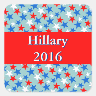 Pegatina Cuadrada Estrellas patrióticas de personalizable