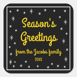 Pegatina Cuadrada Estrellas Pegatinas de vacaciones personalizadas