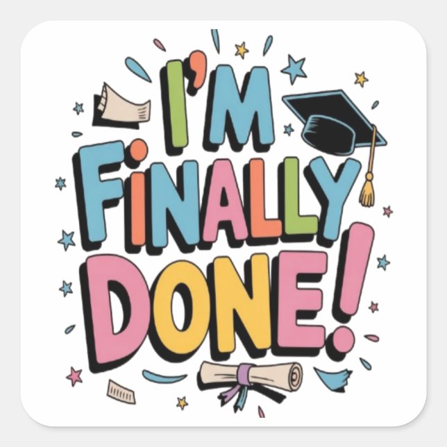 Pegatina Cuadrada estuche iPhone / iPad (Anverso)