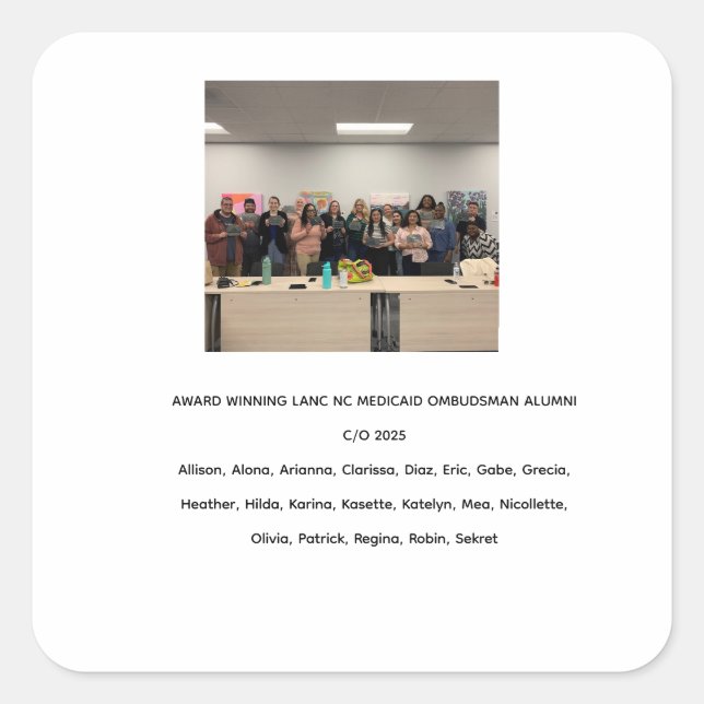 Pegatina Cuadrada Estuche para iPhone (Anverso)