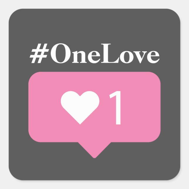 Pegatina Cuadrada Estuche para iPhone de Funda de OneLove Mate (Anverso)