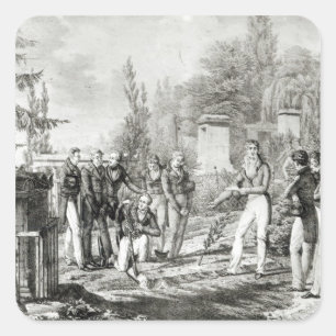 Pegatina Cuadrada Estudiantes del Ecole Polytechnique