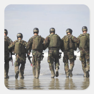 Pegatina Cuadrada Estudiantes del entrenamiento de la calificación