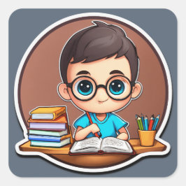 Pegatina Cuadrada Estudio Buddy