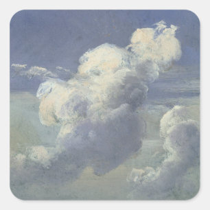 Pegatina Cuadrada Estudio de la nube, 1832