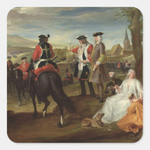 Pegatina Cuadrada Estudio de los mosqueteros negros