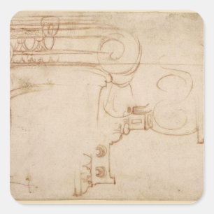 Pegatina Cuadrada Estudio de un capital iónico