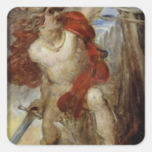 Pegatina Cuadrada Estudio para el valor Gaulish, c.1830-32