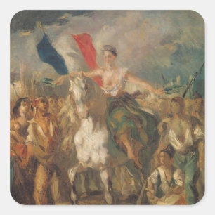 Pegatina Cuadrada Estudio para la "libertad", 1830