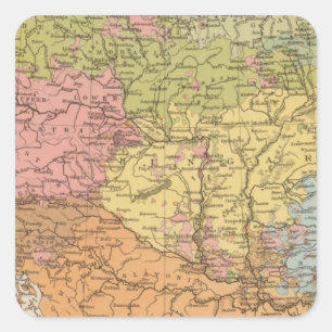 Pegatina Cuadrada Ethnog Austria Hungría