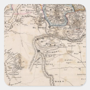 Pegatina Cuadrada Etiopía, Somalia, África