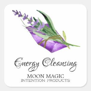 Pegatina Cuadrada Etiquetas cuadradas de velas de velas de limpieza 