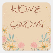 Etiquetas cuadradas hechas en casa