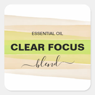 Pegatina Cuadrada Etiquetas De Botellas De Tinta De Color Verde Y Ro