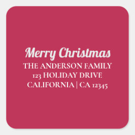 Pegatina Cuadrada Etiquetas de dirección de devolución personalizada