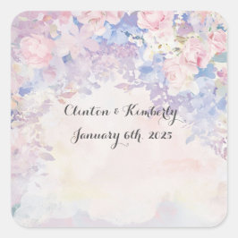 Pegatina Cuadrada Etiquetas de dirección o devolución personalizable