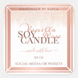 Pegatina Cuadrada Etiquetas de embalaje de productos blancos de lujo