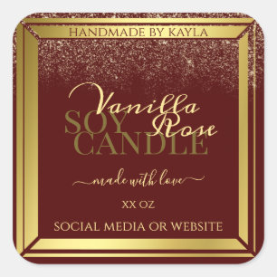 Pegatina Cuadrada Etiquetas de embalaje de productos elegantes Borgo