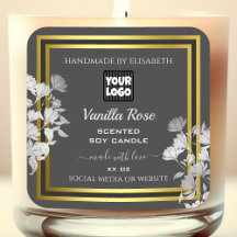 Etiquetas de embalaje de productos elegantes Flora