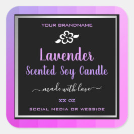 Pegatina Cuadrada Etiquetas de embalaje de productos Lavender morado