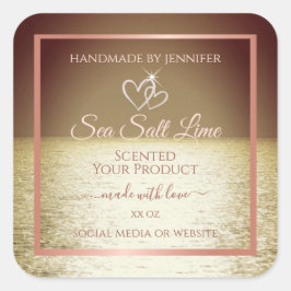 Pegatina Cuadrada Etiquetas de embalaje de productos modernos Ocean