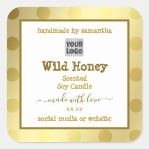 Pegatina Cuadrada Etiquetas de embalaje del logotipo del Personaliza