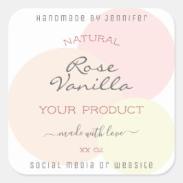 Pegatina Cuadrada Etiquetas de empaquetado de productos de bonito