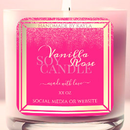 Pegatina Cuadrada Etiquetas de empaquetado de productos de color ros