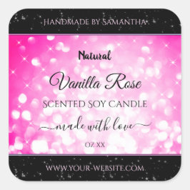 Pegatina Cuadrada Etiquetas de empaquetado de productos de Purpurina