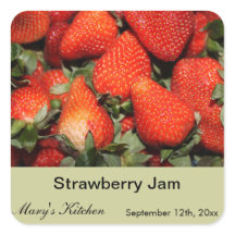 Etiquetas de frascos de fresa hechas en casa