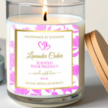 Etiquetas de presentación de productos con flores