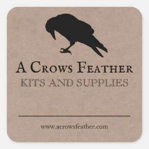 Pegatina Cuadrada Etiquetas de producto de cristal de la hierba de g