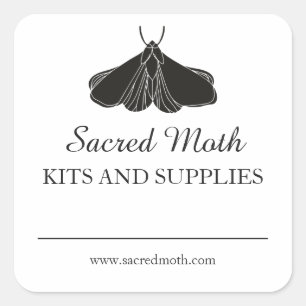 Pegatina Cuadrada Etiquetas de producto de hierbas de cristal en bla