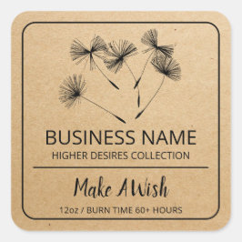 Pegatina Cuadrada Etiquetas de producto de la vaina de soja de cásca